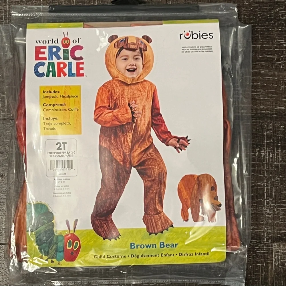 Brown Bear, Brown Bear, What Do You See Costume for Babies and Toddlers 2T NEW! - Picture 2 of 3